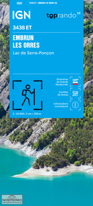3438ET EMBRUN - LES ORRES | IGN hiking map