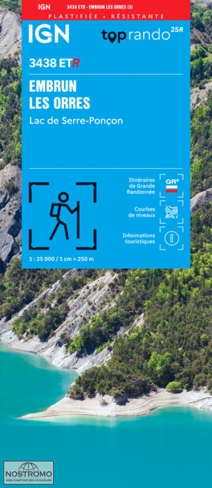 3438ETR EMBRUN - LES ORRES | IGN hiking map