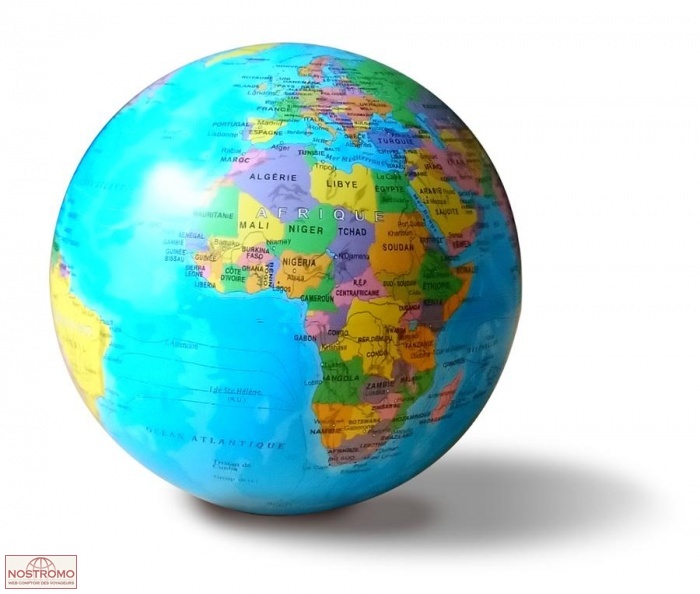 GLOBE BLEU AUTOROTATIF LUMINEUX