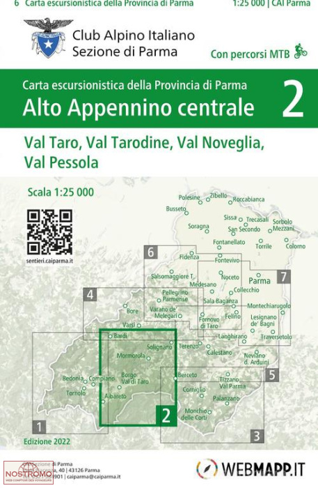 02 ALTO APPENNINO CENTRALE | CAI Parma hiking map