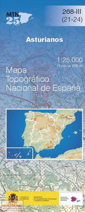 268-3 ASTURIANOS | carte topographique CNIG