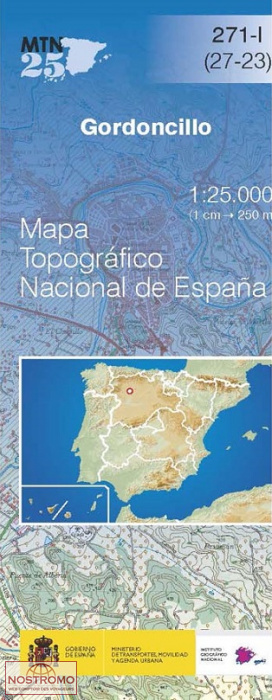 271-1 GORDONCILLO | carte topographique CNIG