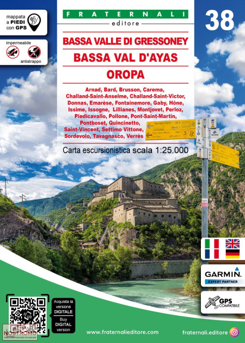 38 BASSA VALLE DI GRESSONEY | Fraternali hiking map