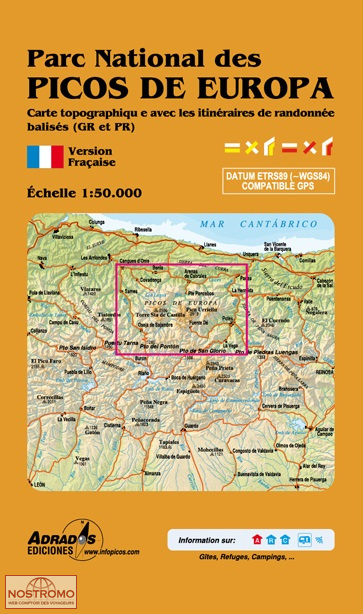 PARC NATIONAL DES PICOS DE EUROPA | carte de randonnée Adrados