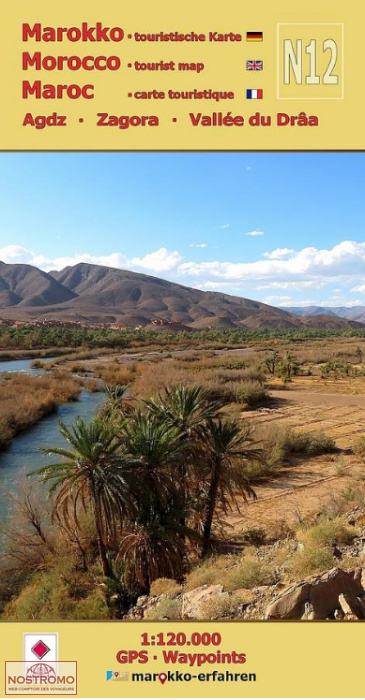 N12 AGDZ - ZAGORA - VALLÉE DU DRÂA | carte touristique Huber
