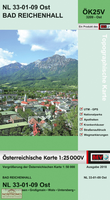 3209-OST BAD REICHENHALL | carte topographique BEV