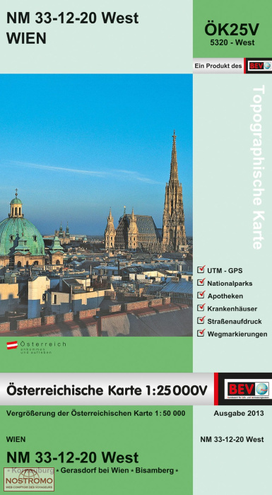 5320-WEST WIEN | carte topographique BEV