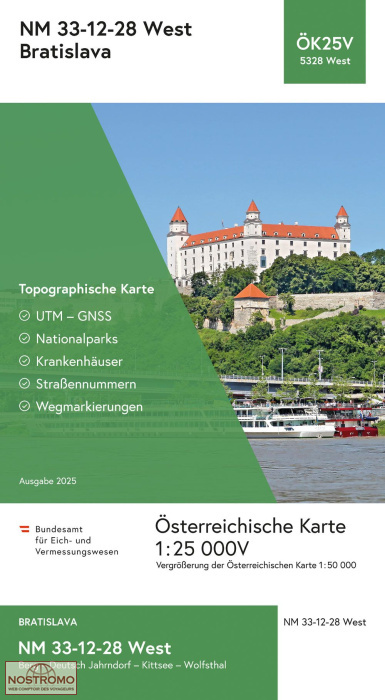 5328-WEST BRATISLAVA | carte topographique BEV
