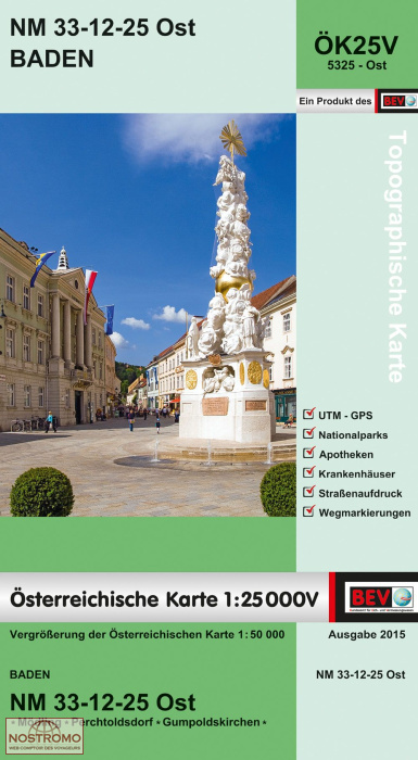 5325-OST BADEN | carte topographique BEV