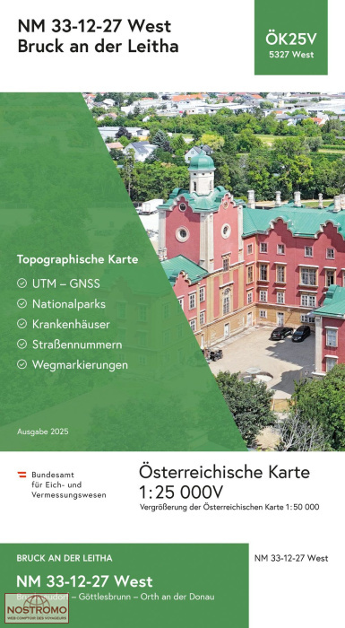 5327-WEST BRUCK AN DER LEITHA | carte topographique BEV