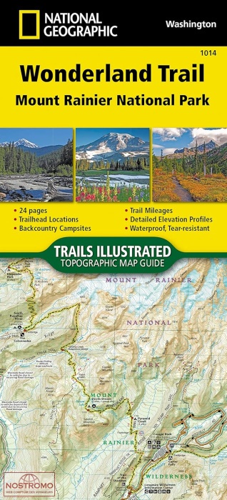 WONDERLAND TRAIL - MOUNT RAINIER N.P. | National Geographic hiking mapguide