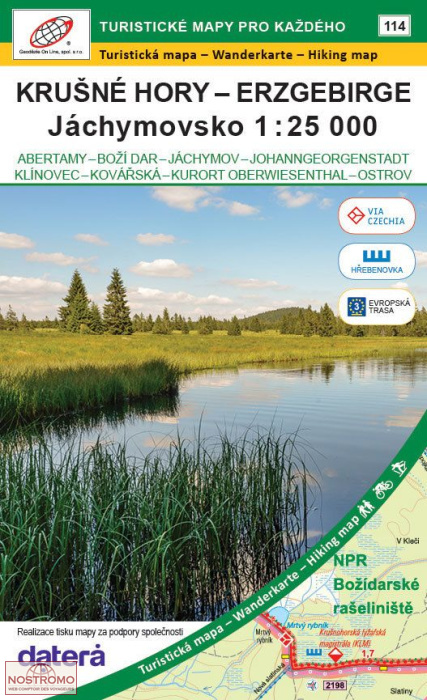 KRUŠNÉ HORY/ERZGEBIRGE JACHYMOVSKO 114 | carte de randonnée Geodezie On Line