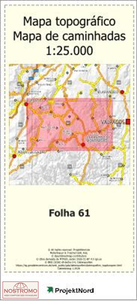061 CARRAZEDO DE MONTENEGRO (VALPAÇOS) | carte topographique Projektnord