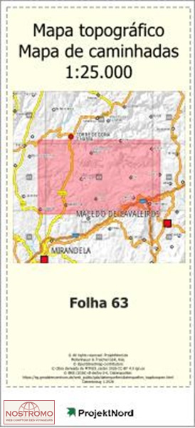 063 MASCARENHAS (MIRANDELA) | carte topographique Projektnord