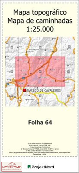 064 VINHAS (MACEDO DE CAVALEIROS) | carte topographique Projektnord