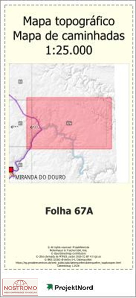 067A PARADELA (MIRANDA DO DOURO) | carte topographique Projektnord
