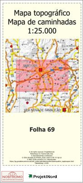 069 BARCELOS | carte topographique Projektnord