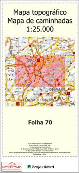 070 BRAGA | carte topographique Projektnord