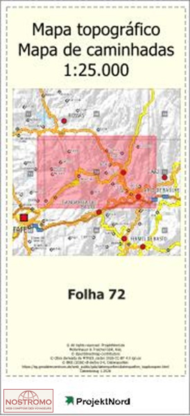 072 CABECEIRAS DE BASTO | carte topographique Projektnord