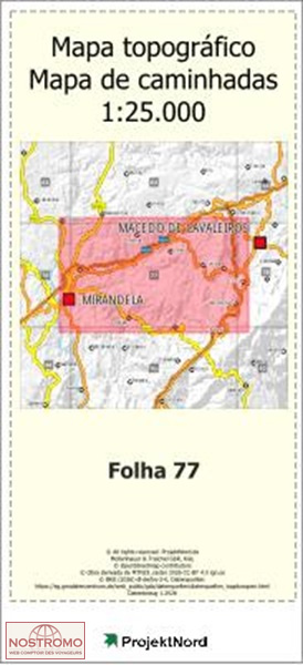 077 MIRANDELA (ESTE) | carte topographique Projektnord