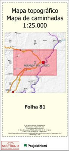 081 MIRANDA DO DOURO | carte topographique Projektnord