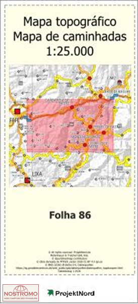 086 MONDIM DE BASTO | carte topographique Projektnord