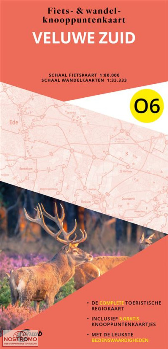 06 VELUWE ZUID | carte de cyclotourisme et de randonnée ANWB