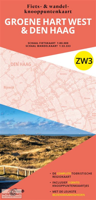ZW3 GROENE HART WEST & DEN HAAG | ANWB cycling and hiking map