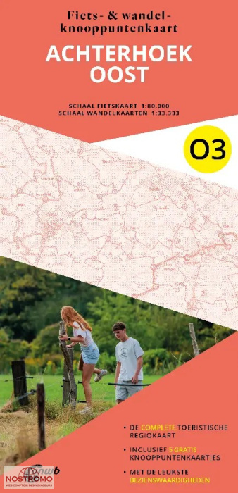 03 ACHTERHOEK OOST | carte de cyclotourisme et de randonnée ANWB