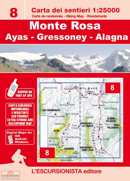 08 MONTE ROSA | l'Escursionista hiking map