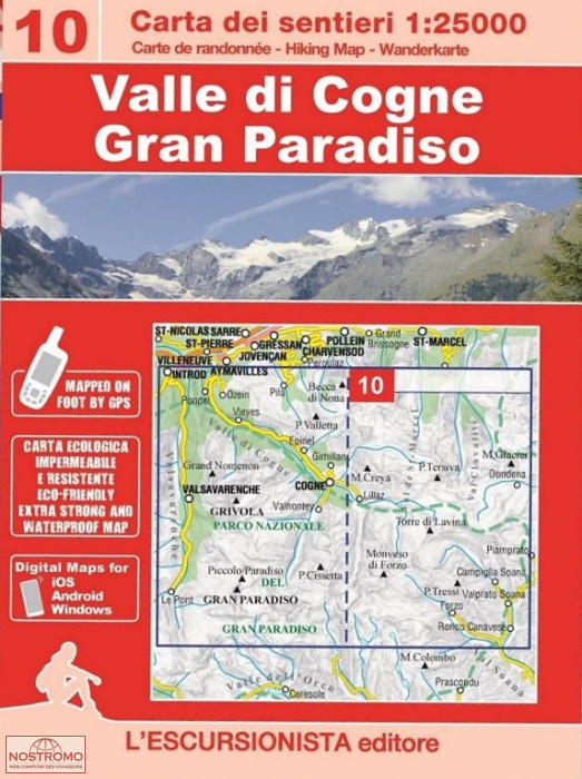 10 VALLE DI COGNE - GRAN PARADISO | l'Escursionista hiking map