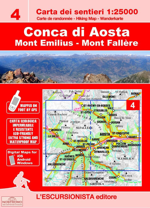 04 CONCA DI AOSTA | l'Escursionista hiking map