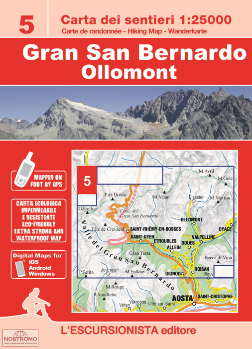 05 GRAN SAN BERNARDO - OLLOMONT | l'Escursionista hiking map