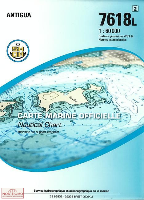 7618L ANTIGUA | SHOM nautical chart