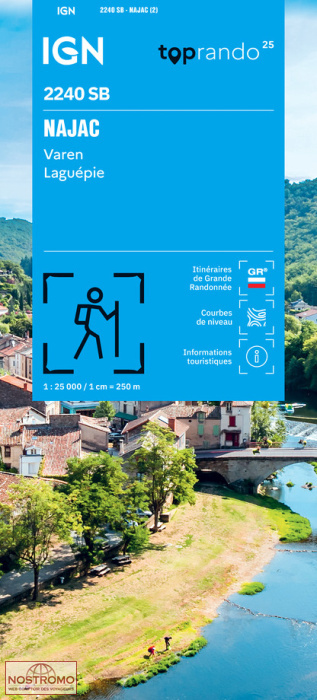 2240SB NAJAC | carte de randonnée IGN