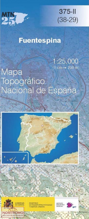375-2 FUENTESPINA | carte topographique CNIG
