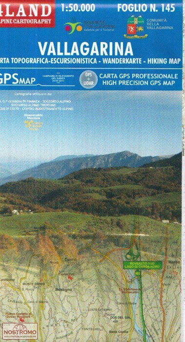 145 VALLAGARINA | carte de randonnée 4Land