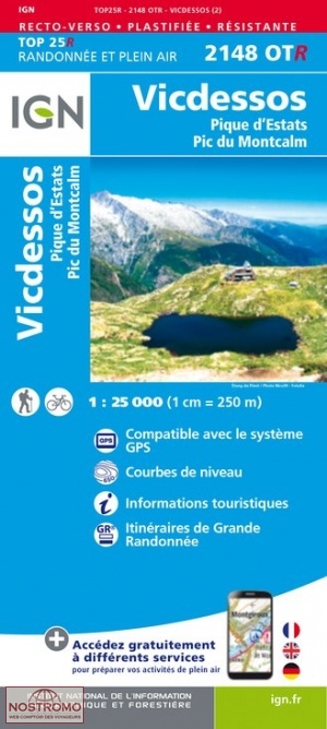 2148OTR VICDESSOS | carte de randonnée IGN