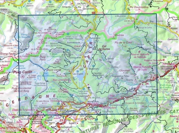 Carte Ign Font Romeu