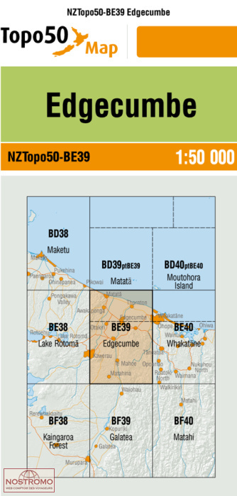 BE39 EDGECUMBE | carte topographique LINZ