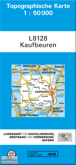 L8128 KAUFBEUREN | carte topographique LDBV