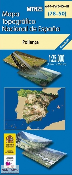 644-4/645-3 POLLENÇA | carte topographique CNIG