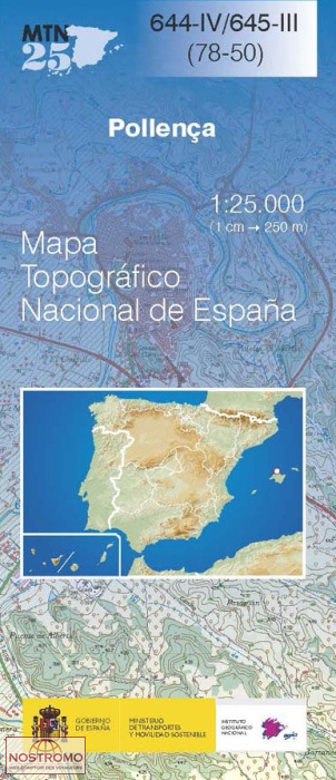 644-4/645-3 POLLENÇA | carte topographique CNIG