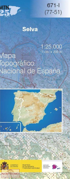 671-1 SELVA | CNIG topographical map