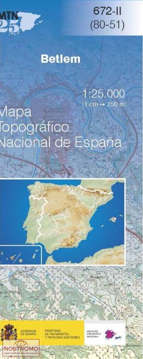 672-2 BETLEM | carte topographique CNIG
