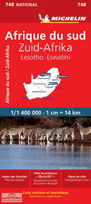 SOUTH AFRICA - LESOTHO - SWAZILAND 748 | Michelin road map