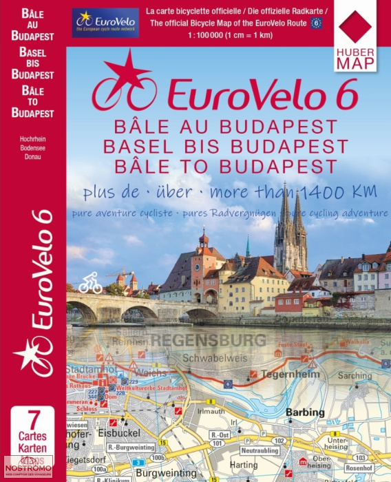 EUROVELO 6 (BASEL - BUDAPEST) | Huber cycling maps