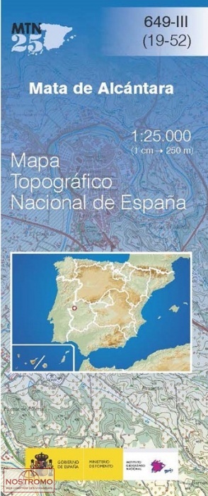 649-3 MATA DE ALCÁNTARA | carte topographique CNIG