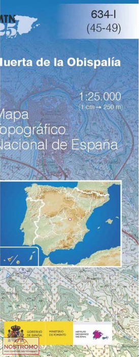 634-1 HUERTA DE LA OBISPALÍA | carte topographique CNIG