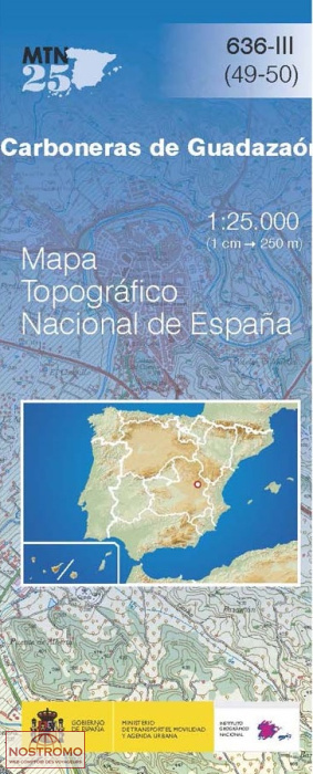 636-3 CARBONERAS DE GUADAZAÓN | carte topographique CNIG